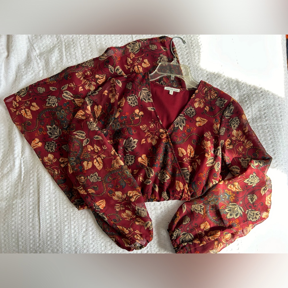Floral Burgundy Dress Size Medium